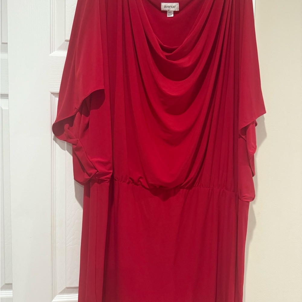 Avenue Plus Size Vibrant Red Dress